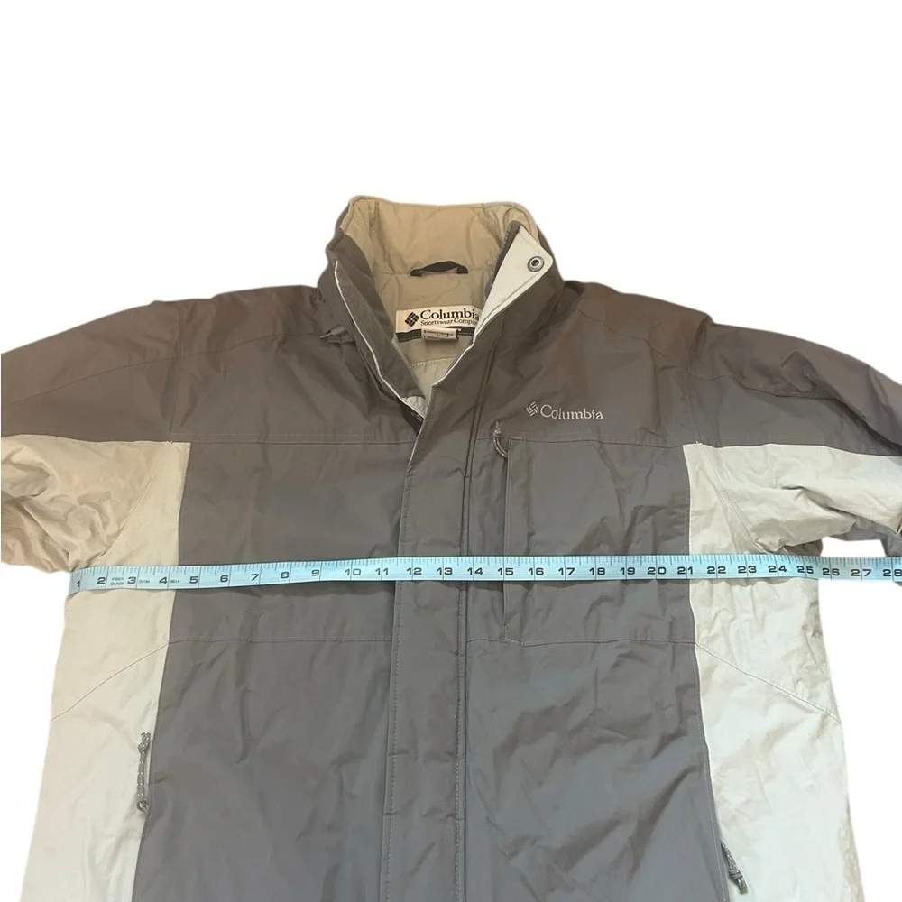 Columbia Sportswear Grey Two-Tone Ski Puffer Jacket Coat Waterproof Mens Large